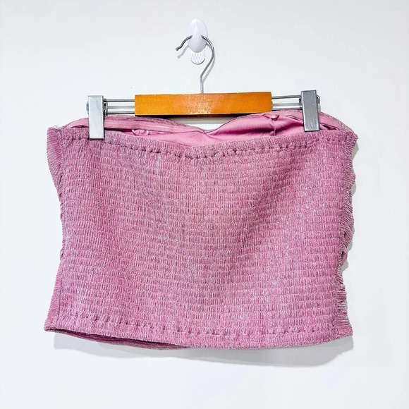 SUZY SHIER Shimmering pink  bodycon top - Picture 7 of 9